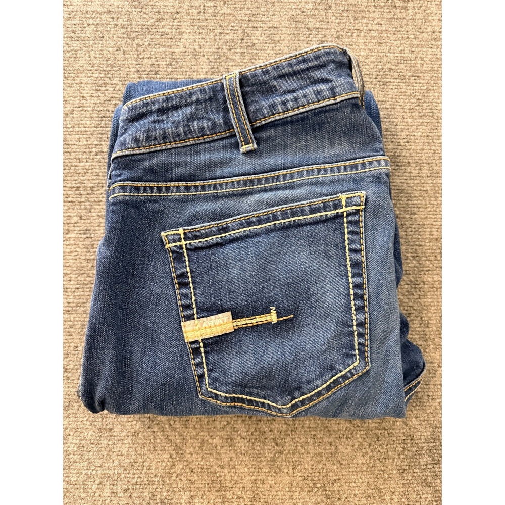 Ariat Rebar Perfect Rise Straight Women's Jeans Camden Wash Denim Workwear 31L
